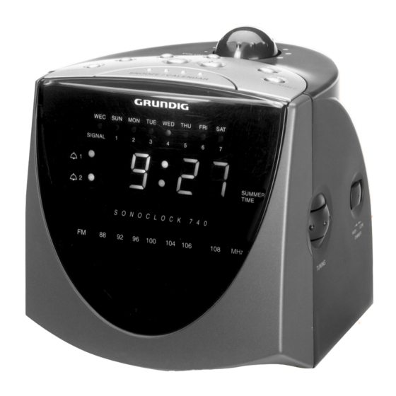 Grundig Sonoclock 740 User Manual