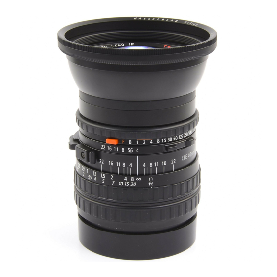 Hasselblad DISTAGON CFE 4/40 IF Specification Sheet