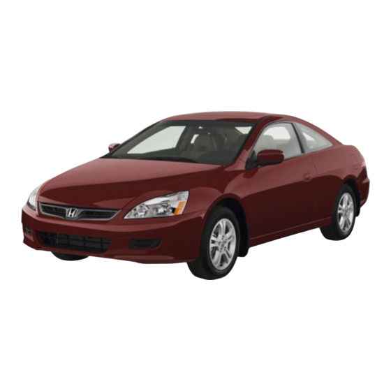 Honda Accord Coupe 2007 Owner's Manual