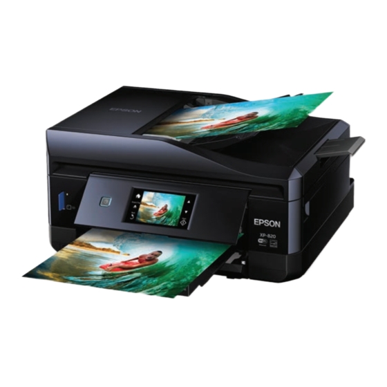 Epson Expression Premium XP-820 Product Specifications