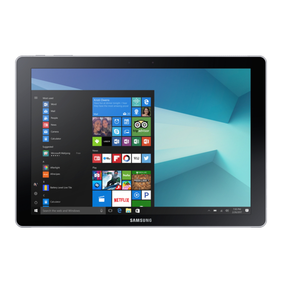Samsung GALAXY BOOK Quick Reference Manual