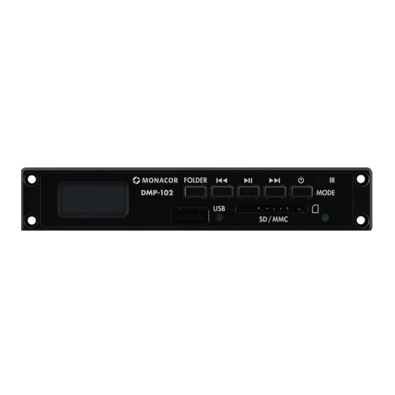 Monacor DMP-102 Quick Start Manual