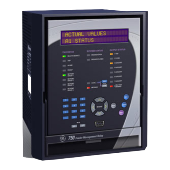 GE Multilin 750 Quick Reference Manual
