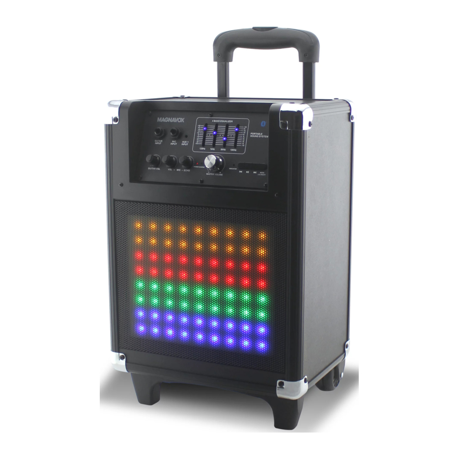 Magnavox MHT825 - Rolling Portable Speaker System with Color Changing Lights Manual