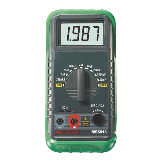 Mastech MS6013 Manual