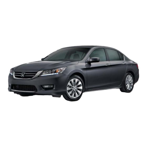 Honda 2013 Accord Sedan Technology Reference Manual