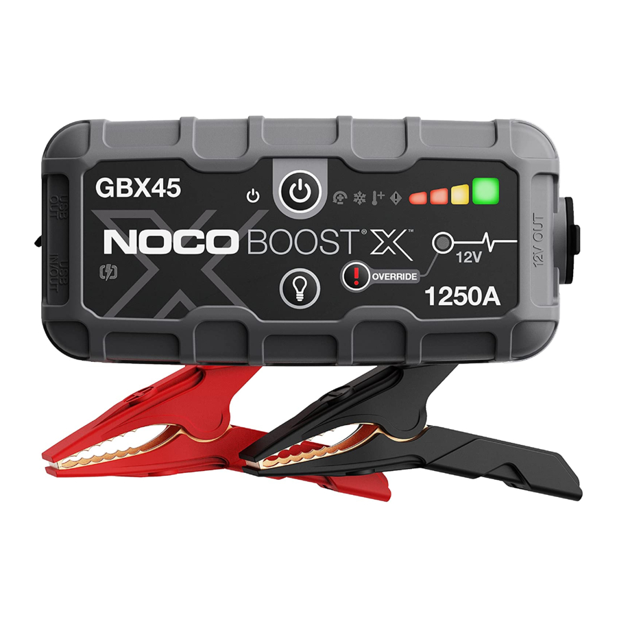 NOCO Boost X GBX45 - 250A 12V Jump Starter Manual