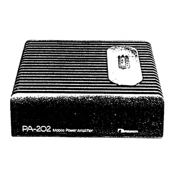 Nakamichi PA-202 Manuals