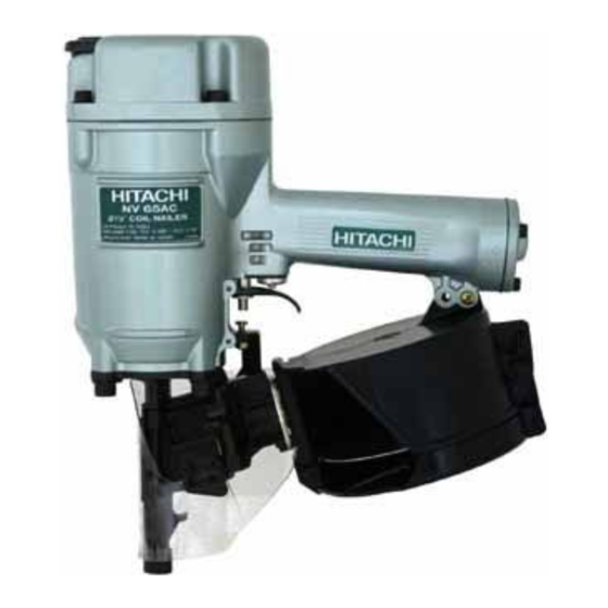 Hitachi NV65AC - 2-1/2" Full Head Pallet Coil Nailer Instruction And Safety Manual