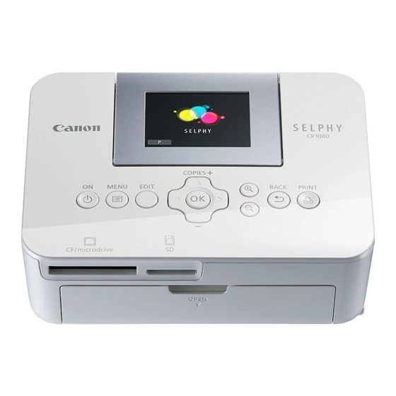 Canon SELPHY CP1000 Manuals