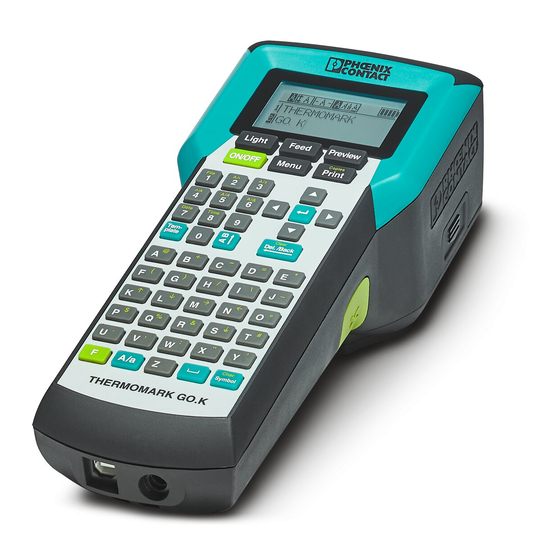 Phoenix Contact THERMOMARK GO.K User Manual