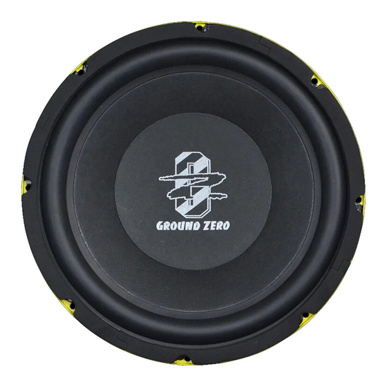 Ground Zero 250XSPL Owner's Manual