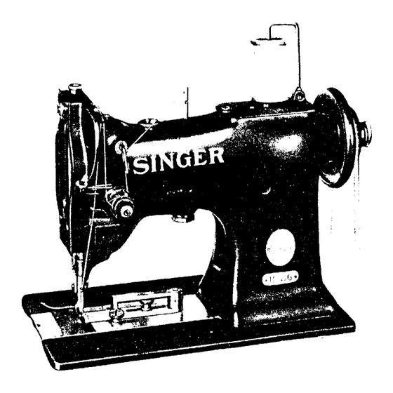 Singer 151W6 Instructions For Using And Adjusting