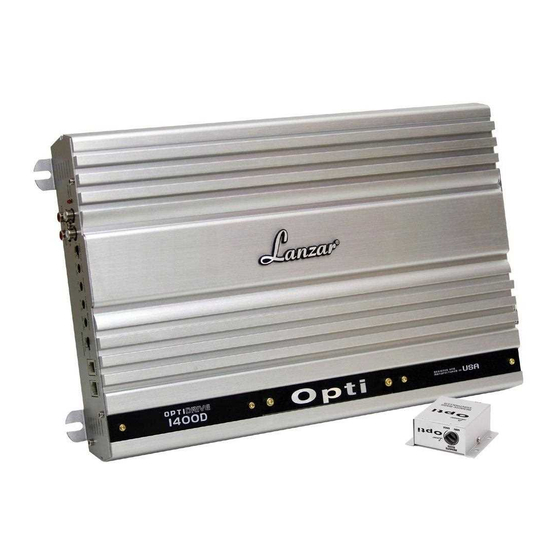 Lanzar Opti 1000D Owner's Manual
