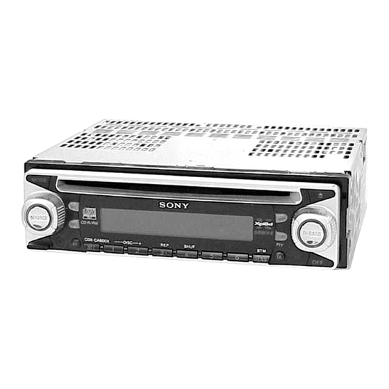 Sony CDX-CA600 Service Manual
