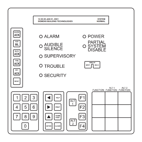 User Manuals: Siemens MKB-4 Alarm Keypad