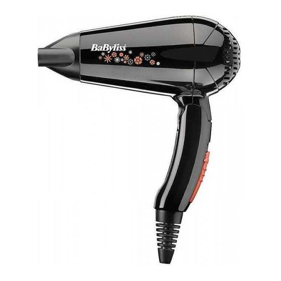 BaByliss Travel Dry 2000 User Manual
