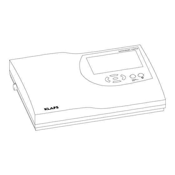 Klafs SANARIUM M Operating Instructions Manual