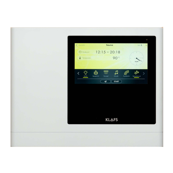 Klafs SANARIUM M Operating Instructions Manual