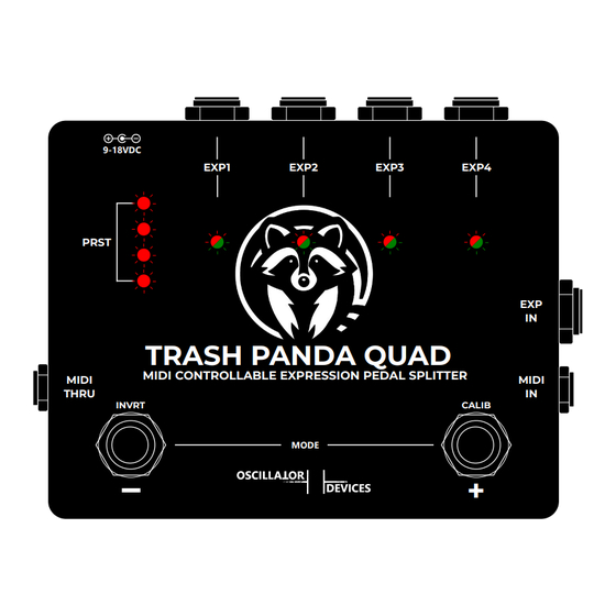 OSCILLATOR DEVICES TRASH PANDA QUAD Quick Start Manual