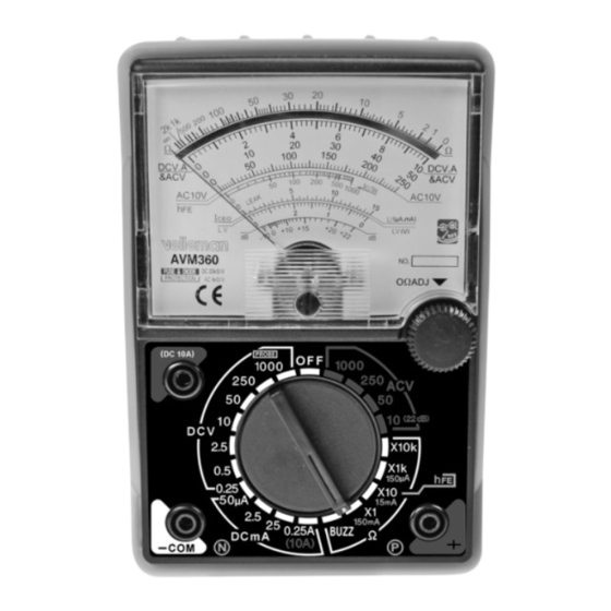 Velleman AVM360 User Manual