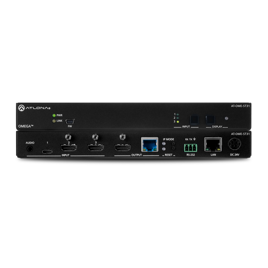 Atlona OMEGA AT-OME-ST31 Manuals