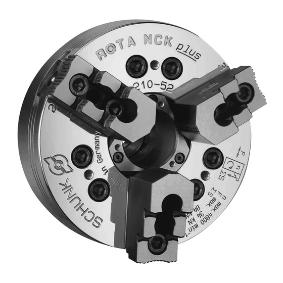 SCHUNK ROTA NCK plus Assembly And Operating Manual
