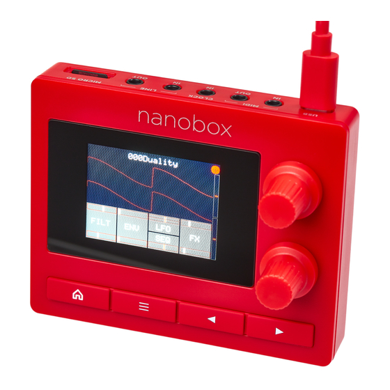 1010 Music Nanobox Fireball Quick Start Manual