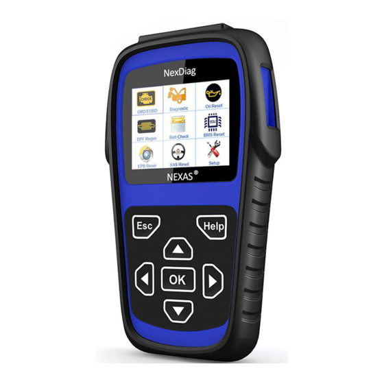 Nexas NexDiag ND603 Diagnostic Scanner Manuals