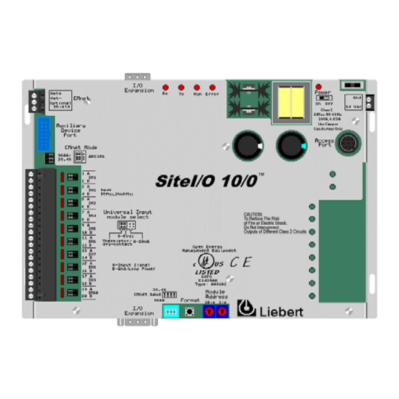 Emerson SiteI/O 10/0 Specification
