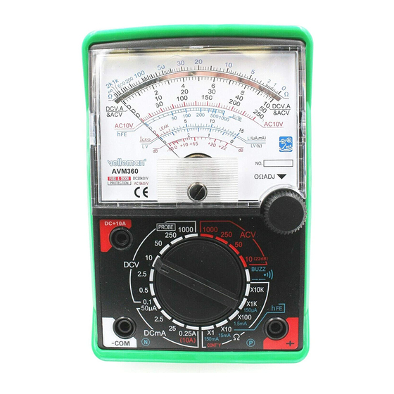Velleman AVM360 Operation Manual