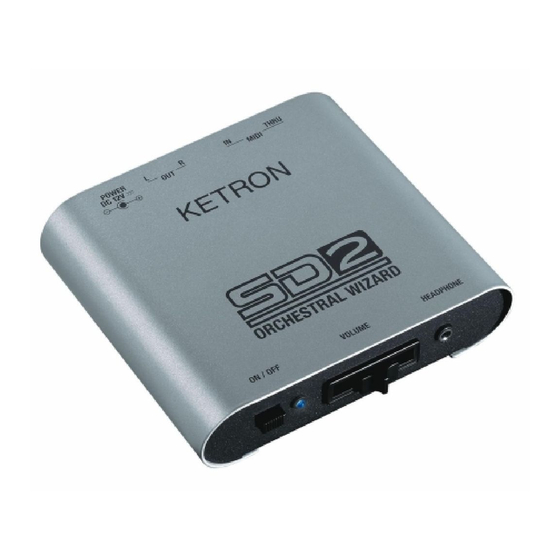 KETRON SD 2 Orchestral Wizard Owner's Manual