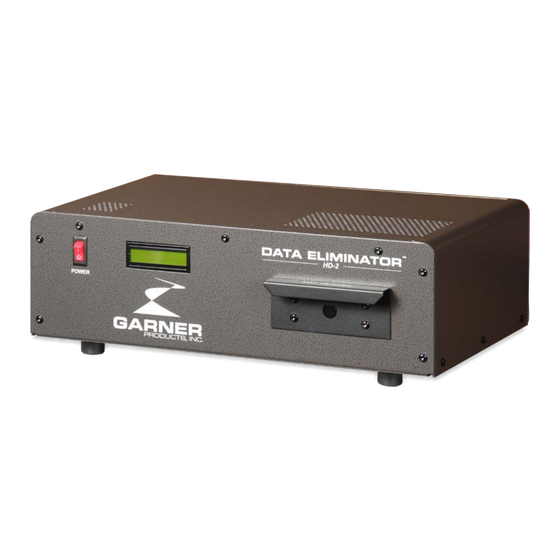 Garner HD-2 Series Operation And Installation Manual