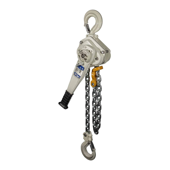 User Manuals: Tiger SS11 Subsea Lever Hoist