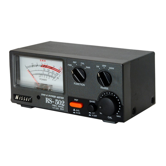 Nissei RS-102 Instruction Manual