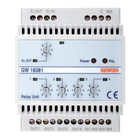 Gewiss Chorus GW 18 381 Installation Instructions Manual