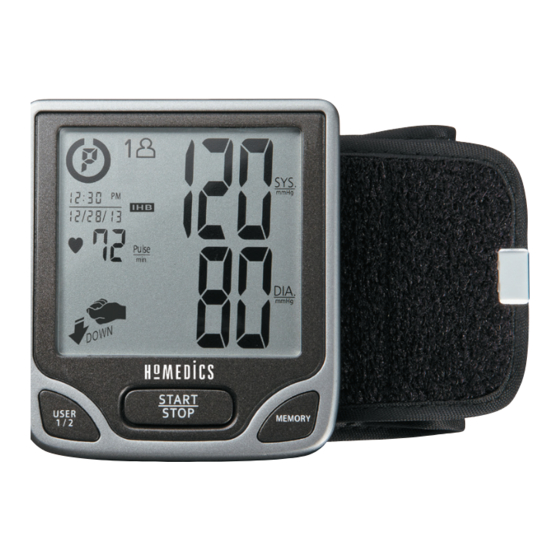 HoMedics Deluxe Wrist BPW-720-CA Monitor Manuals