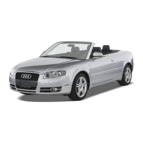 Audi A4 Cabriolet Quick Reference Manual