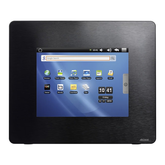Archos 8 Home Tablet Quick Start Manual