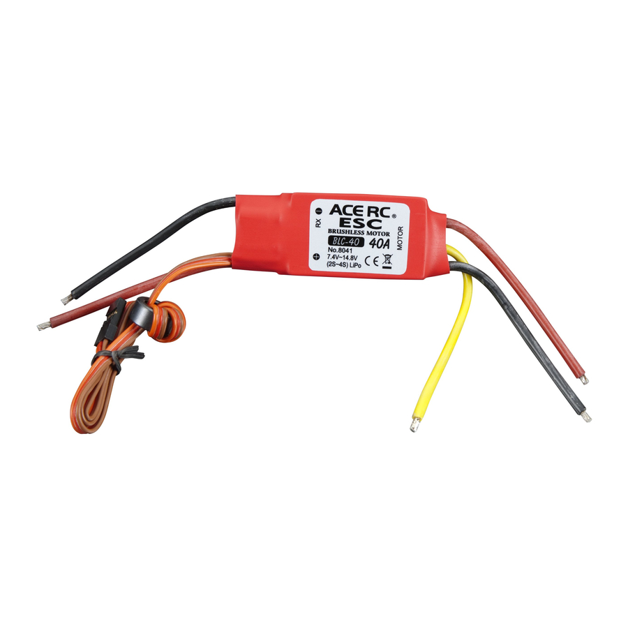 ACE RC BLC-40, BLC-65, BLC-75, 8041, 8042, 8043 - Controller Manual