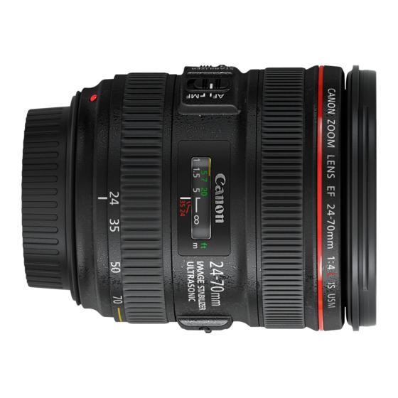 Canon EF 24-70mm f/4L IS USM Instructions Manual