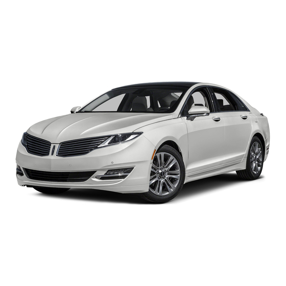 Lincoln 2014 MKZ Quick Reference Manual