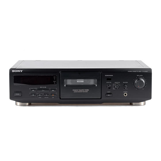 Sony TC-KE300 Operating Instructions Manual