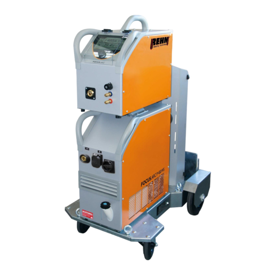 REHM FOCUS.ARC P 300 Operating Instructions Manual