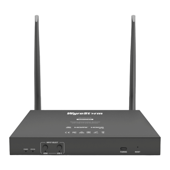 Wyrestorm SW-220-TX-W Quick Start Manual