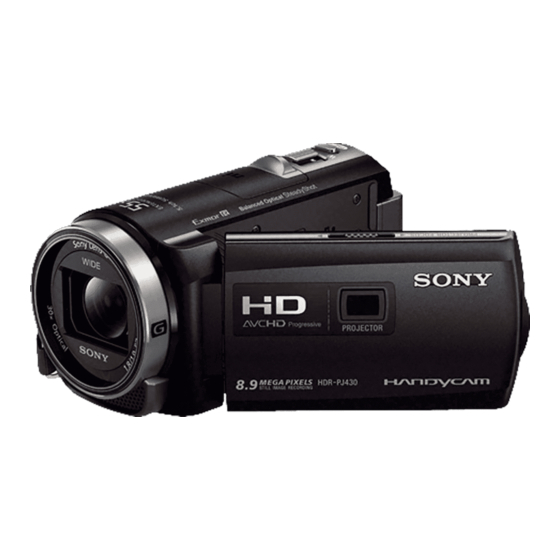 Sony HDR-PJ430V Manual De Instrucciones