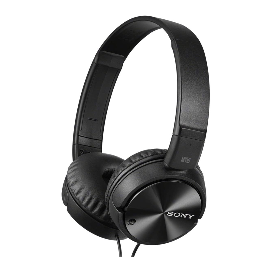 Sony MDR-ZX110NC Manual