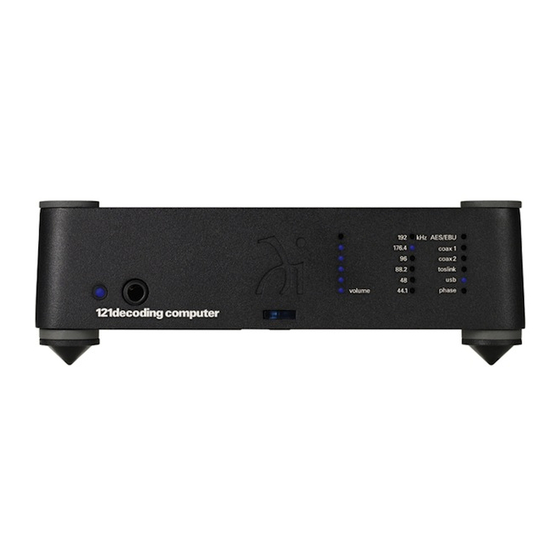 User Manuals: Wadia 121 Digital-to-Analog Converter