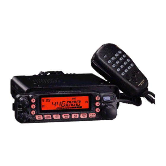 Vertex Standard FT-7800R Alignment Manual