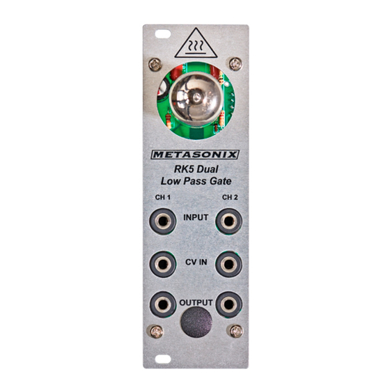 METASONIX RK5 DUAL User Manual